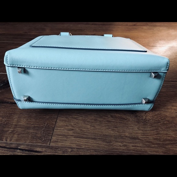 MCM-AUTHENTIC NWT Blue Satchel-Swarovski Crystals - Picture 5 of 16